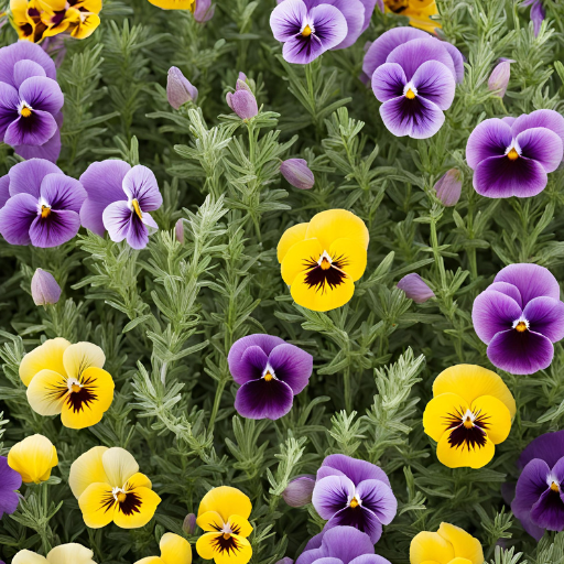 Herb Flower Combo Lavender Rosemary and Pansies