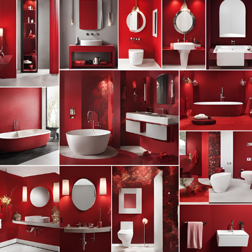 10 Gorgeous Red Bathroom Ideas