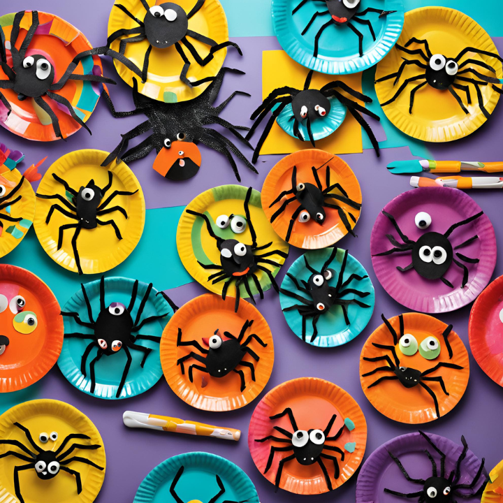 14 Creepy Crawly Crafts: DIY Paper Plate Spiders