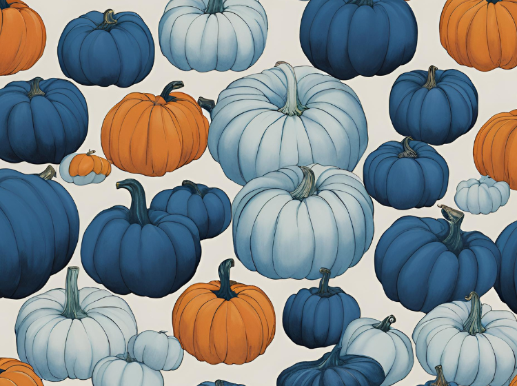 18 Blue Pumpkins