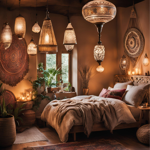 16 Chic Boho Bedroom Lamp Designs