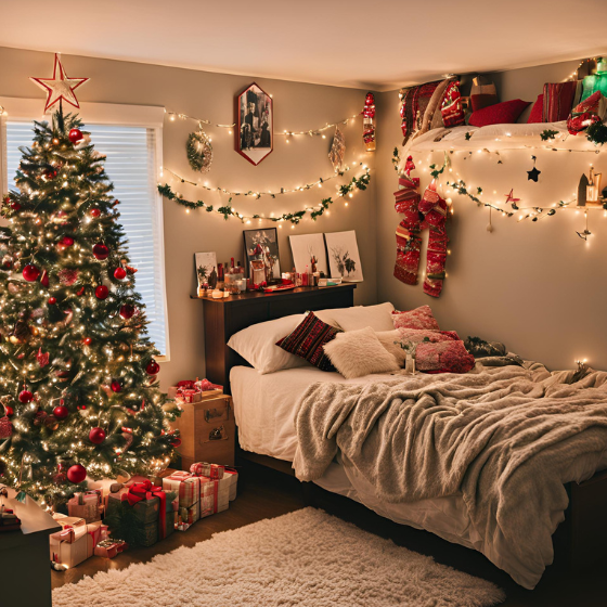 23 Brilliant Dorm Room Christmas Hacks for a Cozy Holiday Vibe