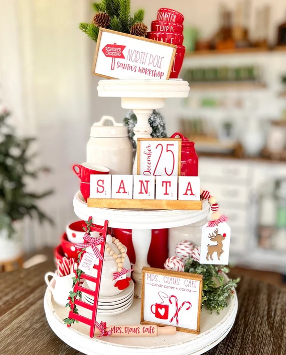 17 Festive Christmas Tiered Tray Ideas You Love 9 10a
