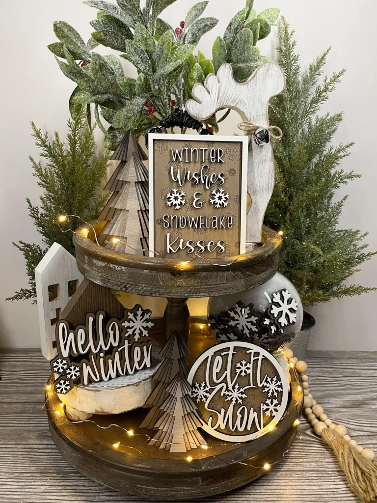 17 Festive Christmas Tiered Tray Ideas You Love 15 16a