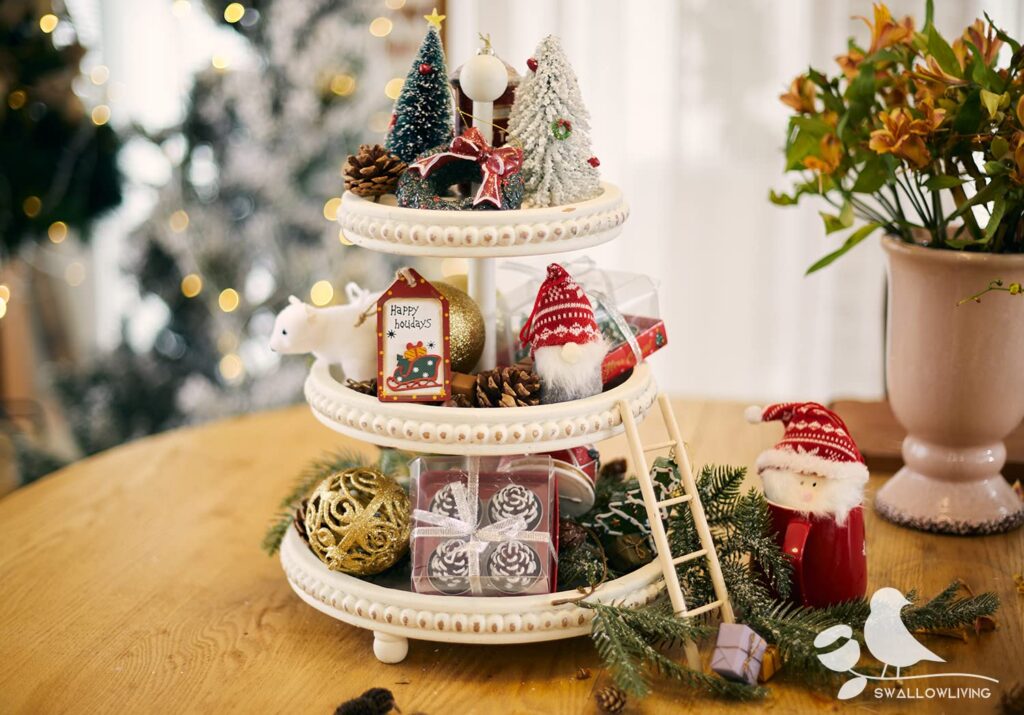 17 Festive Christmas Tiered Tray Ideas You Love 16 18a