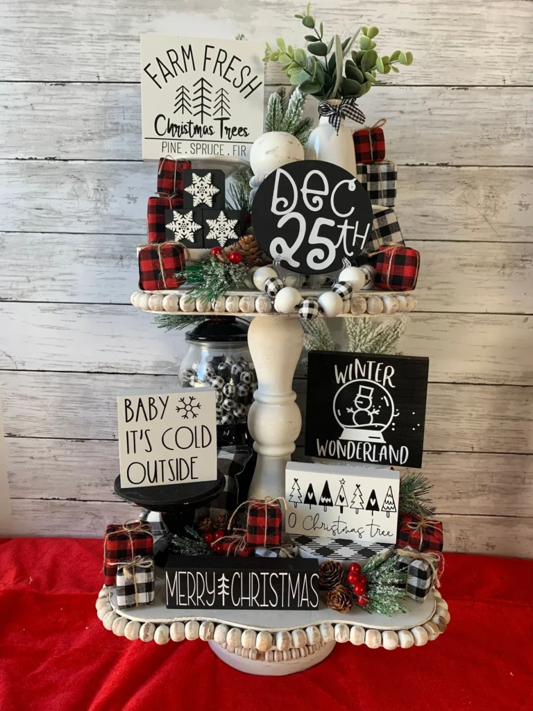 17 Festive Christmas Tiered Tray Ideas You Love 3 3a