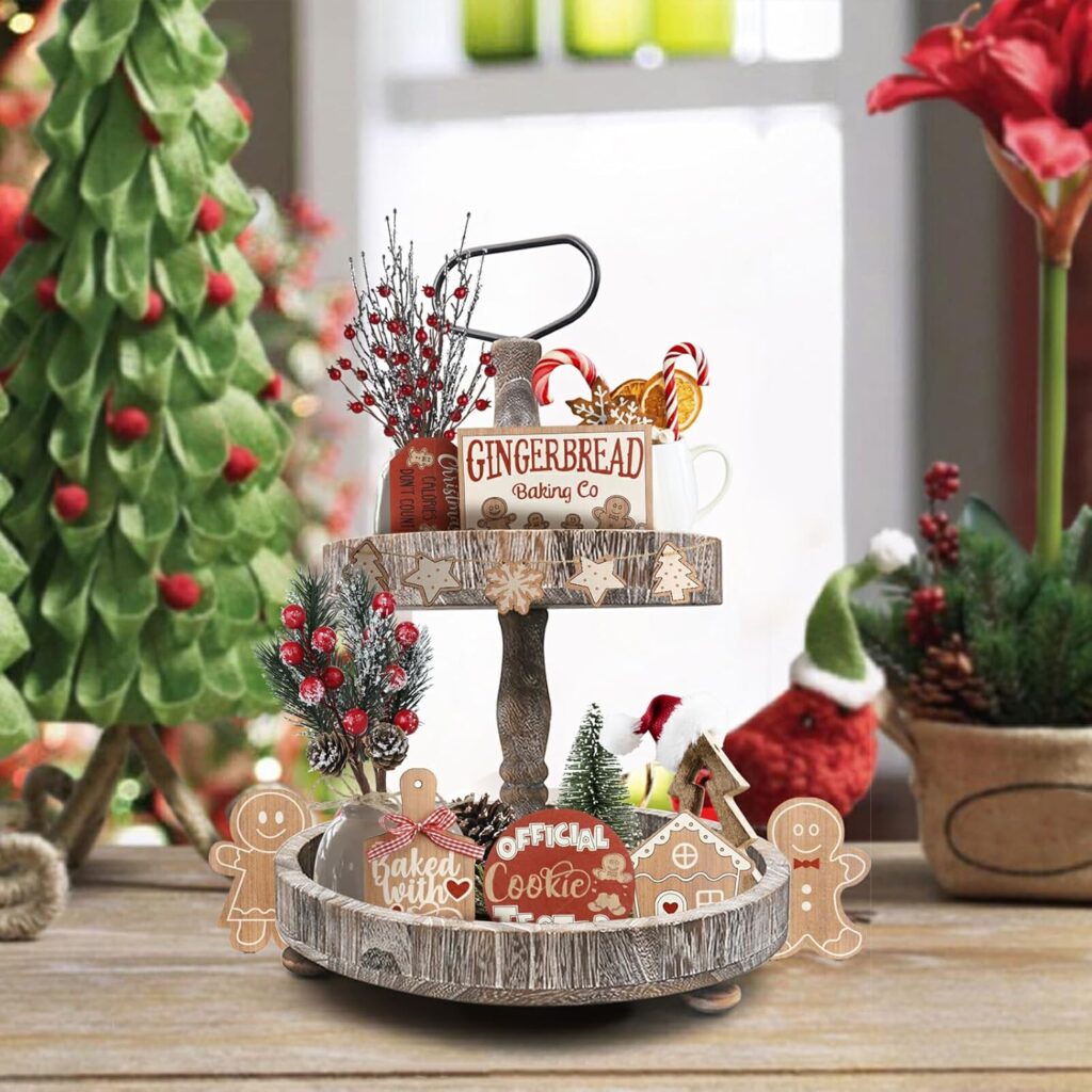 17 Festive Christmas Tiered Tray Ideas You Love 4 4a