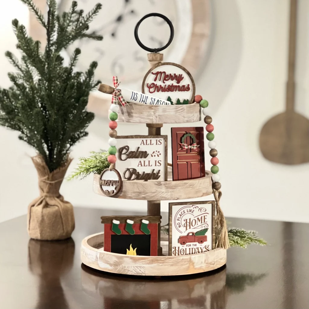 17 Festive Christmas Tiered Tray Ideas You Love 5 5a