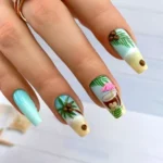 Tropical Summer Palm Nails