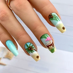 Tropical Summer Palm Nails