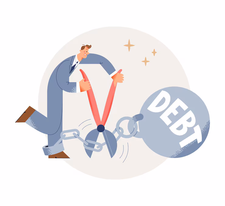 Easy Family Budgeting Tips for Low Income Households 5 freedom from debt ball happy businessman illustration man suit cutting long chain with scissors financial free person breaking bank credit business loan tax heavy burden 575670 1270