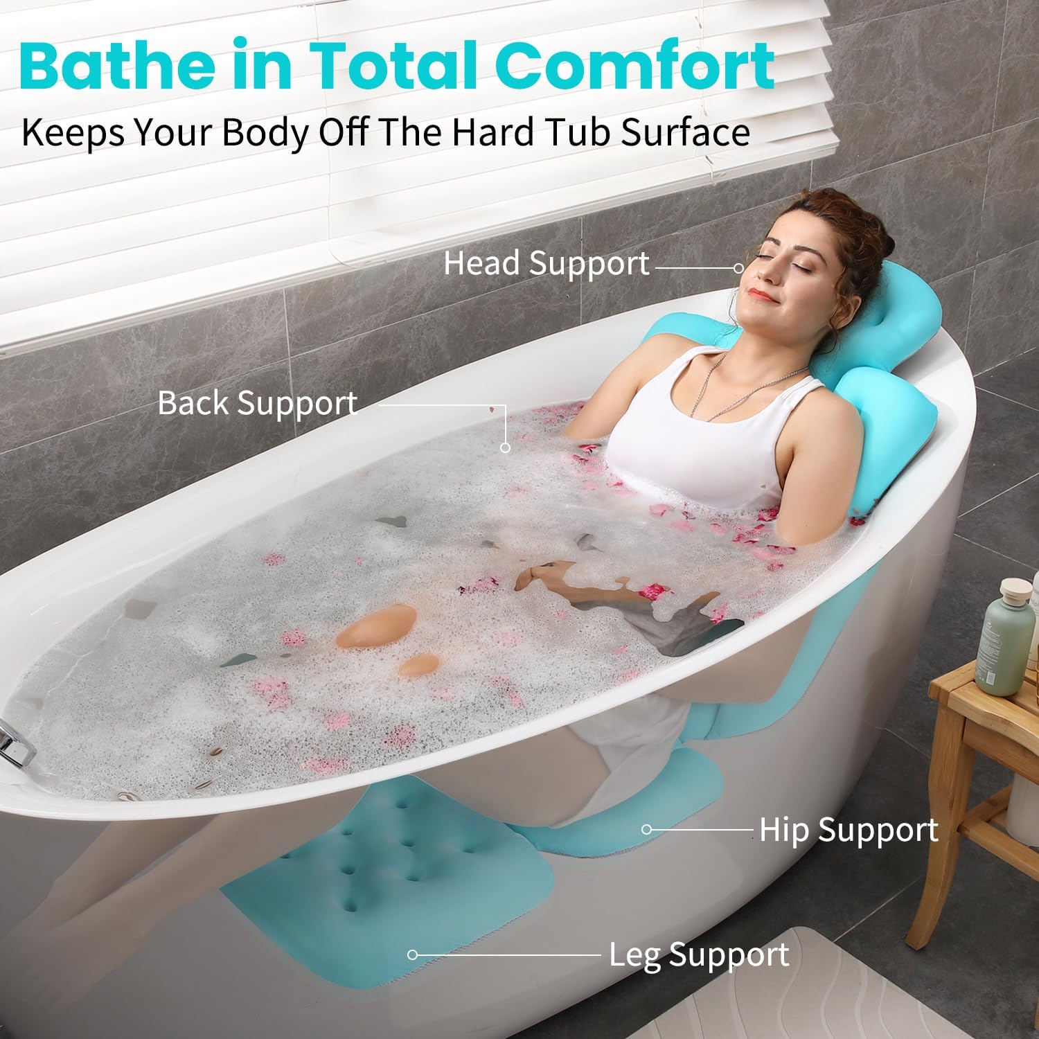 Make the bath feel fuller with comfort cues