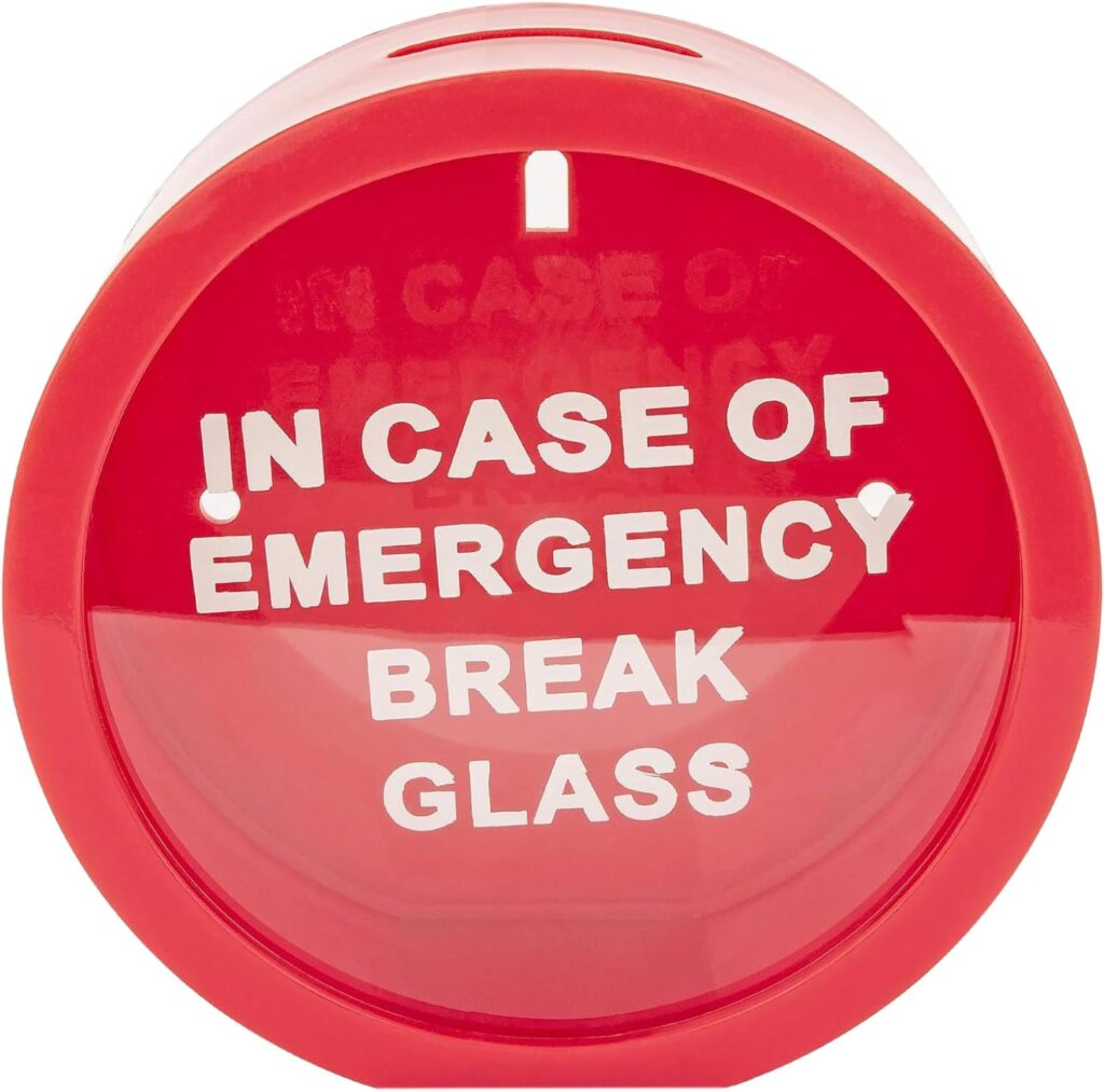DIY money saving jars with custom labels
Emergency Cash Jar with Bold Custom Label