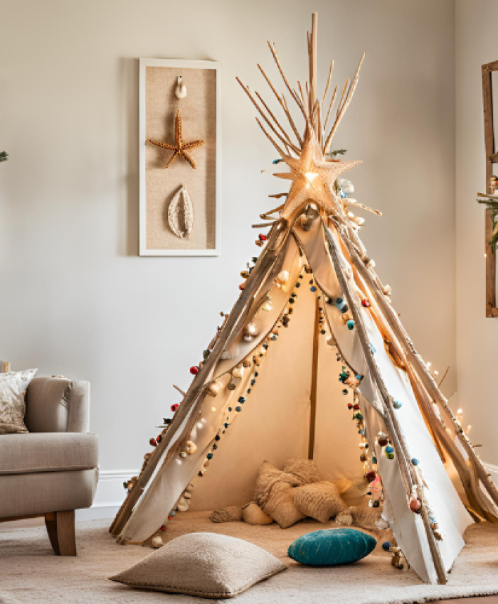 15 Charming DIY Teepee Christmas Tree Designs