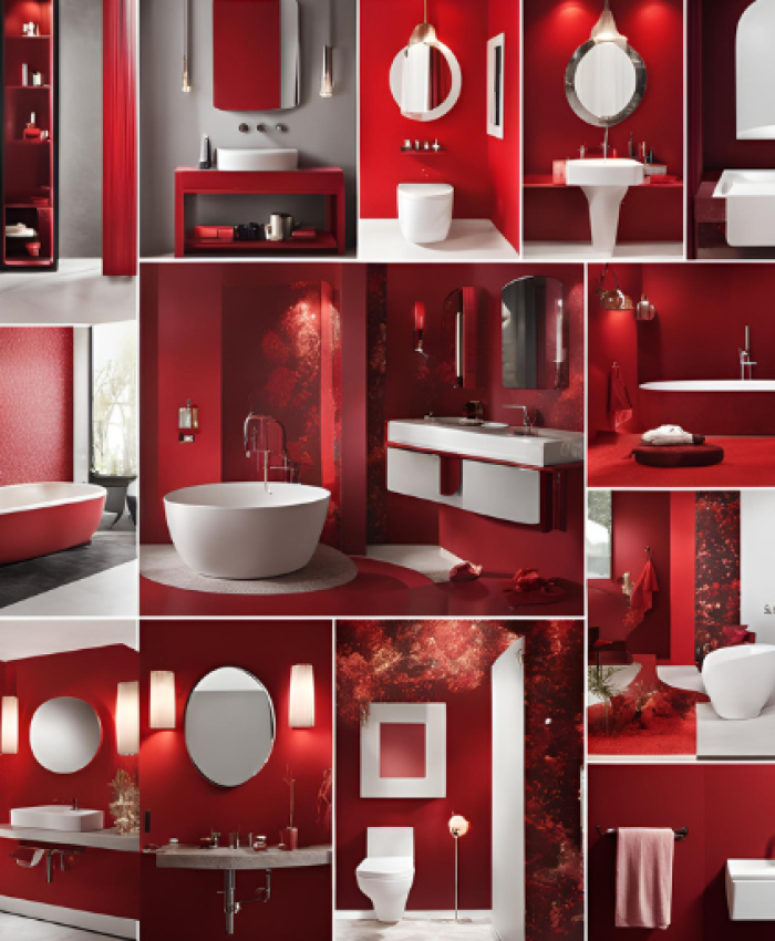 10 Gorgeous Red Bathroom Ideas