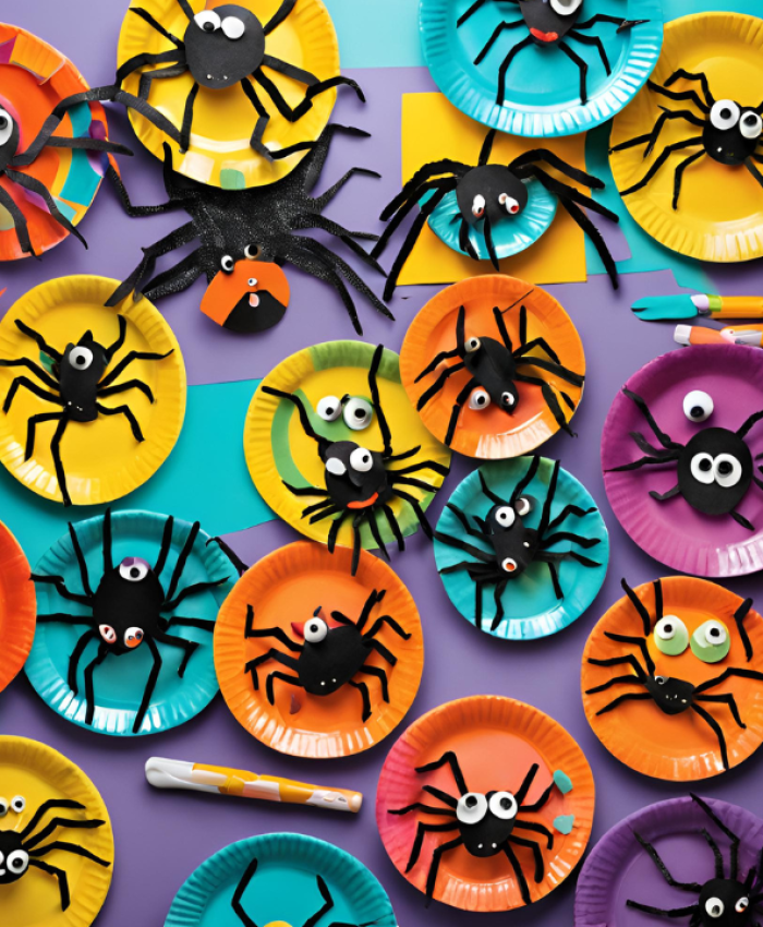 14 Creepy Crawly Crafts: DIY Paper Plate Spiders